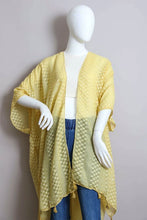 Load image into Gallery viewer, Pom Trimmed Jacquard Kimono
