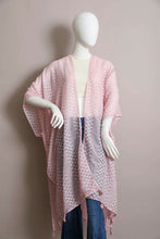 Load image into Gallery viewer, Pom Trimmed Jacquard Kimono
