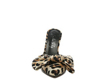 Load image into Gallery viewer, Joelle High Heel Bow Tie Leopard Print Mules
