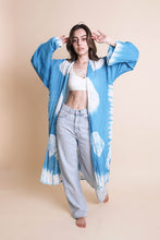 Load image into Gallery viewer, Tie-Dye Longline Kimono with Full Sleeves
