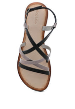 Load image into Gallery viewer, JUNE STRAPPY Flat Leather Sandals
