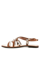 Load image into Gallery viewer, JUNE STRAPPY Flat Leather Sandals
