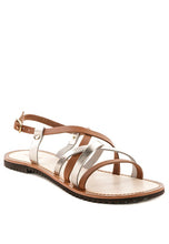 Load image into Gallery viewer, JUNE STRAPPY Flat Leather Sandals
