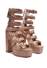 Load image into Gallery viewer, London Rag Sarouchi Caged High Heel Buckle Sandals
