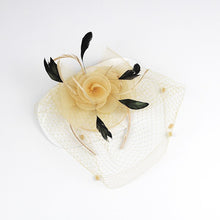 Load image into Gallery viewer, Flower Fascinator Headband w Clip
