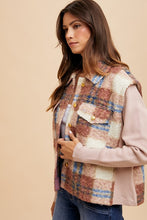Load image into Gallery viewer, Annie Wear Faux Fur Plaid Button Up Jacket
