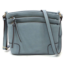 Load image into Gallery viewer, Fashion Multi Zip Pocket Crossbody Bag
