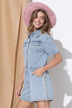 Load image into Gallery viewer, Washed Denim Overall Romper
