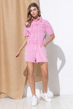 Load image into Gallery viewer, Washed Denim Overall Romper
