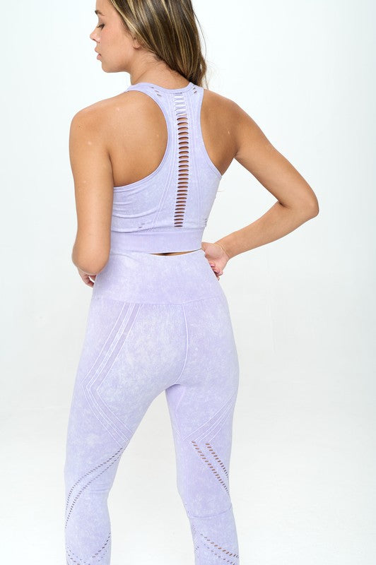 2pc - Seamless Yoga Mineral Washed Active Set