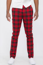 Load image into Gallery viewer, Weiv Mens Red Plaid Trouser Pants
