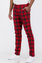 Load image into Gallery viewer, Weiv Mens Red Plaid Trouser Pants
