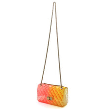 Load image into Gallery viewer, Quilt Embossed Multi Color Jelly Shoulder Bag
