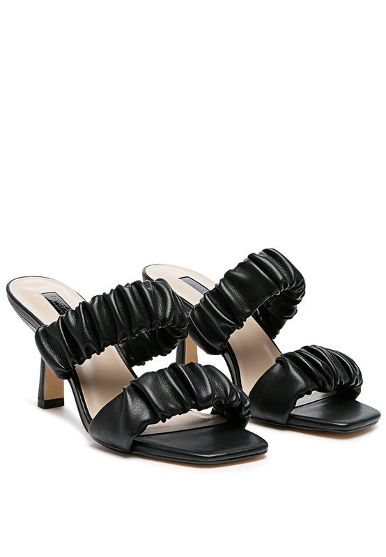 LADY LYNN Gather Around Slop-On Heeled Sandals