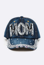Load image into Gallery viewer, MOM Crystal Denim Cap
