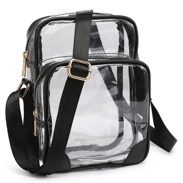 See Thru Multi Compartment Crossbody Bag