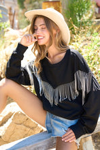 Load image into Gallery viewer, Rhinestone Fringe Pullover Top
