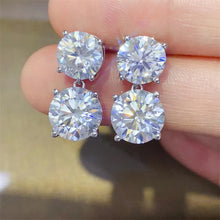 Load image into Gallery viewer, 10 Carat Moissanite 925 Sterling Silver Earrings
