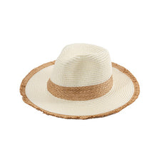 Load image into Gallery viewer, GRAYED BRIM BEACH STRAW HAT
