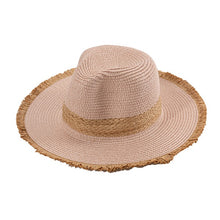 Load image into Gallery viewer, GRAYED BRIM BEACH STRAW HAT
