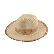 Load image into Gallery viewer, GRAYED BRIM BEACH STRAW HAT
