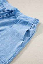 Load image into Gallery viewer, Dusk Blue Mineral Wash Tee and Drawstring Shorts Set
