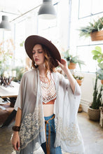 Load image into Gallery viewer, Floral Embroidered Stitch Kimono
