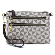 Load image into Gallery viewer, Monogram Multi Zip Clutch Crossbody Bag Wristlet
