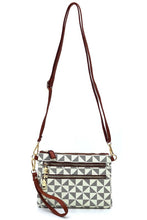 Load image into Gallery viewer, Monogram Multi Zip Clutch Crossbody Bag Wristlet
