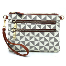 Load image into Gallery viewer, Monogram Multi Zip Clutch Crossbody Bag Wristlet
