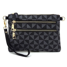 Load image into Gallery viewer, Monogram Multi Zip Clutch Crossbody Bag Wristlet
