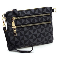 Load image into Gallery viewer, Monogram Multi Zip Clutch Crossbody Bag Wristlet
