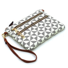 Load image into Gallery viewer, Monogram Multi Zip Clutch Crossbody Bag Wristlet
