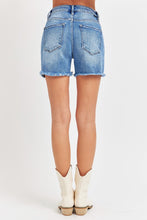 Load image into Gallery viewer, RISEN Front Slit Raw Hem Denim Shorts
