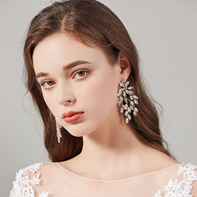 Load image into Gallery viewer, Women&#39;s Tassel Rhinestone Alloy Handmade Wedding Bride Earrings
