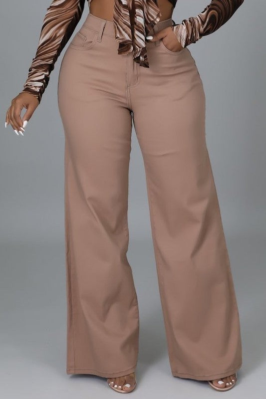 Mauve Wide Leg Jeans