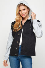 Load image into Gallery viewer, Women&#39;s Denim Jacket with Fleece Hoodies
