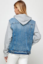 Load image into Gallery viewer, Women&#39;s Denim Jacket with Fleece Hoodies
