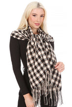 Load image into Gallery viewer, Fringed Plaid Long Scarf
