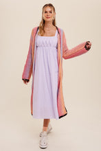 Load image into Gallery viewer, Multi Color Gradation Long Knit Open Cardigan
