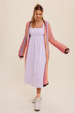 Load image into Gallery viewer, Multi Color Gradation Long Knit Open Cardigan
