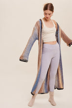 Load image into Gallery viewer, Multi Color Gradation Long Knit Open Cardigan
