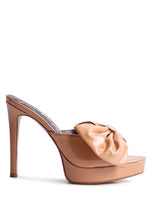 Load image into Gallery viewer, My Time Patent Pu Bow Detail High Heeled Sandal
