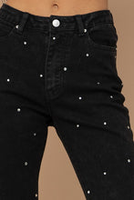 Load image into Gallery viewer, Studded Rhinestone Distressed Denim Jeans
