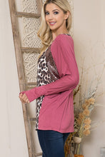 Load image into Gallery viewer, Mixed Media Dolman Knit Top with Thumbhole
