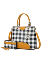 Load image into Gallery viewer, MKF Gabriella Checkers Handbag with Wallet by Mia
