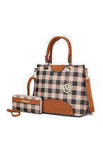 Load image into Gallery viewer, MKF Gabriella Checkers Handbag with Wallet by Mia
