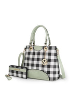 Load image into Gallery viewer, MKF Gabriella Checkers Handbag with Wallet by Mia
