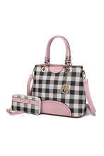 Load image into Gallery viewer, MKF Gabriella Checkers Handbag with Wallet by Mia
