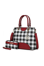 Load image into Gallery viewer, MKF Gabriella Checkers Handbag with Wallet by Mia
